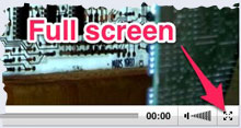 Full screen button