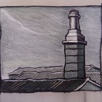 Factory chimney, London